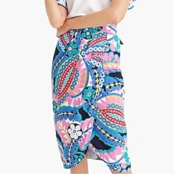 J Crew, Tie-back tulip skirt in Ratti® kaleidoscope floral size 4 - Picture 4 of 6